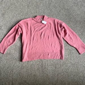 J. Crew Pink Crew Neck Sweater Relaxed Fit - new with tags!